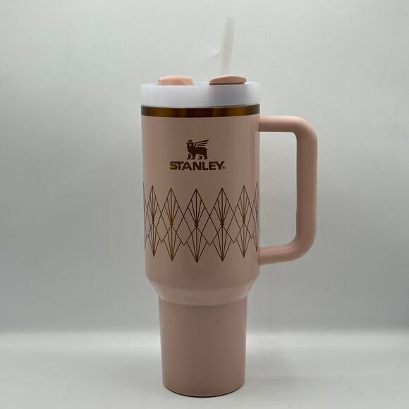 STANLEY Quencher H2.0 Flowstate Tumbler 40oz Deco Blush Gloss Pink Rose Gold - Picture 3 of 7